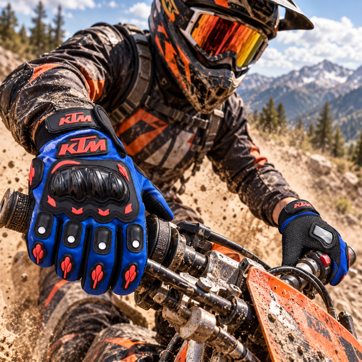 Gants de Moto KTM Protection Articulations et Grip Antidérapant - قفازات دراجات نارية مع حماية للمفاصل وتصميم مضاد للانزلاق - Accessoires Auto/Moto - صورة 8