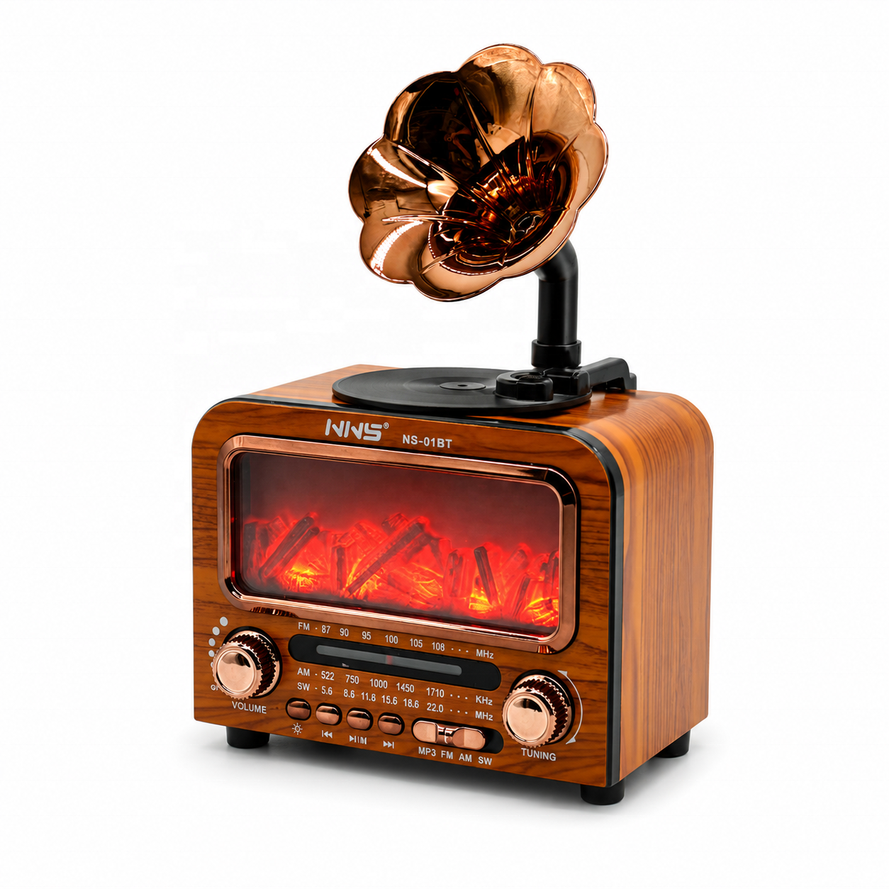 Haut-Parleur Bluetooth Vintage avec Radio NNS NS-01BT - مكبر صوت ومذياع كلاسيكي بلوتوث - Électronique - صورة 8
