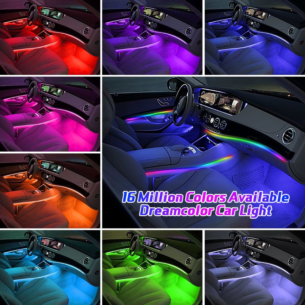 Kit d'Éclairage d'Ambiance LED RGBIC Acrylic pour Voiture - إضاءة محيطية أكريليك للسيارات مع تحكم ذكي - Accessoires Auto/Moto - صورة 9