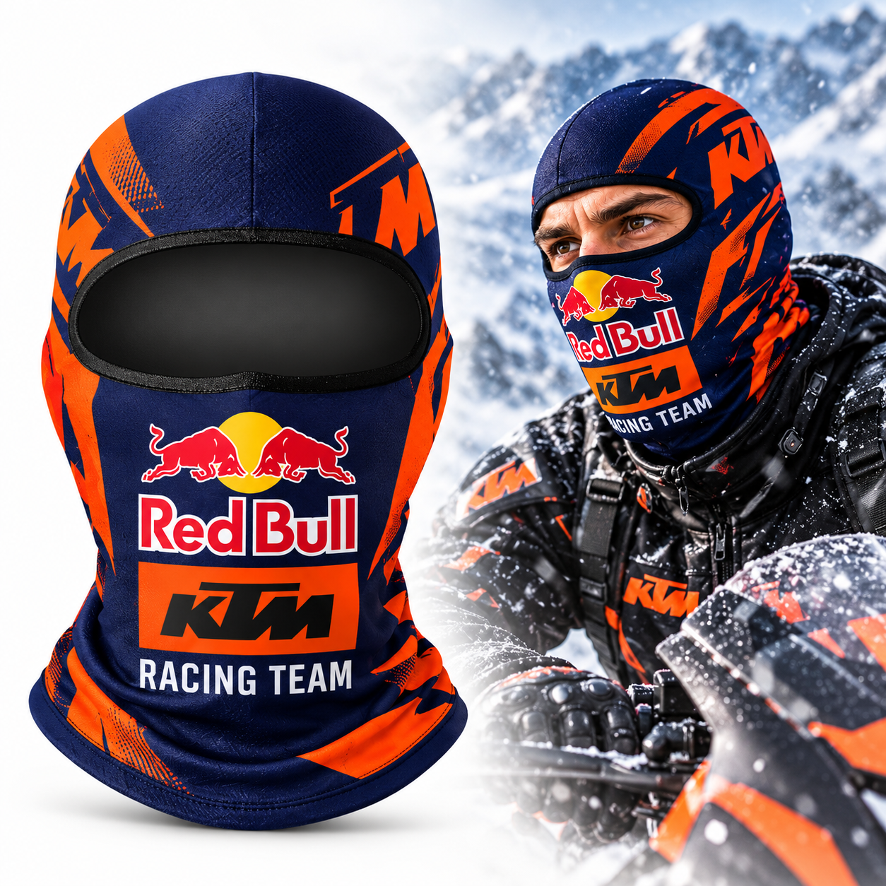 Cagoule Moto Thermique Balaclava Redbull - قناع واقي وجه كامل حراري للدراجات النارية