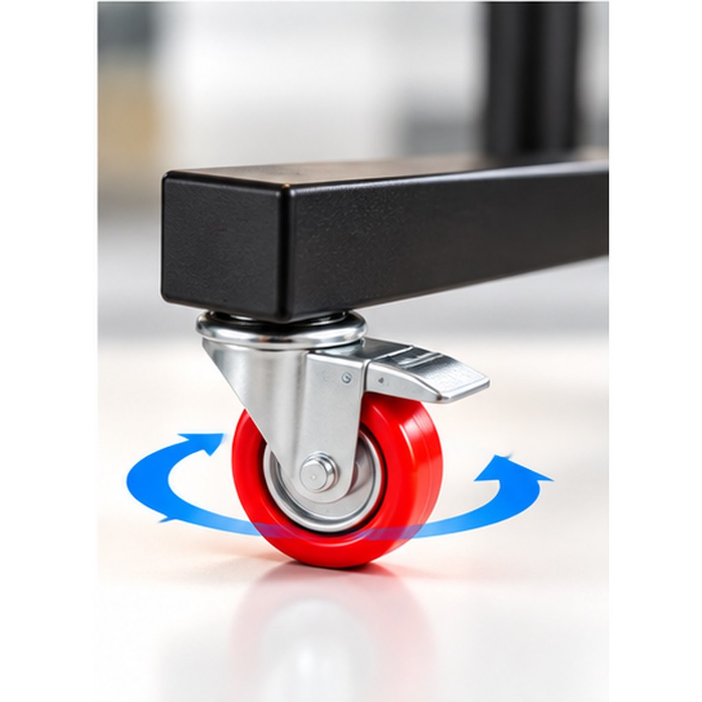 Support TV Mobile Sur Roulettes avec Étagère GM - حامل تلفاز متحرك بعجلات ورف وسائط