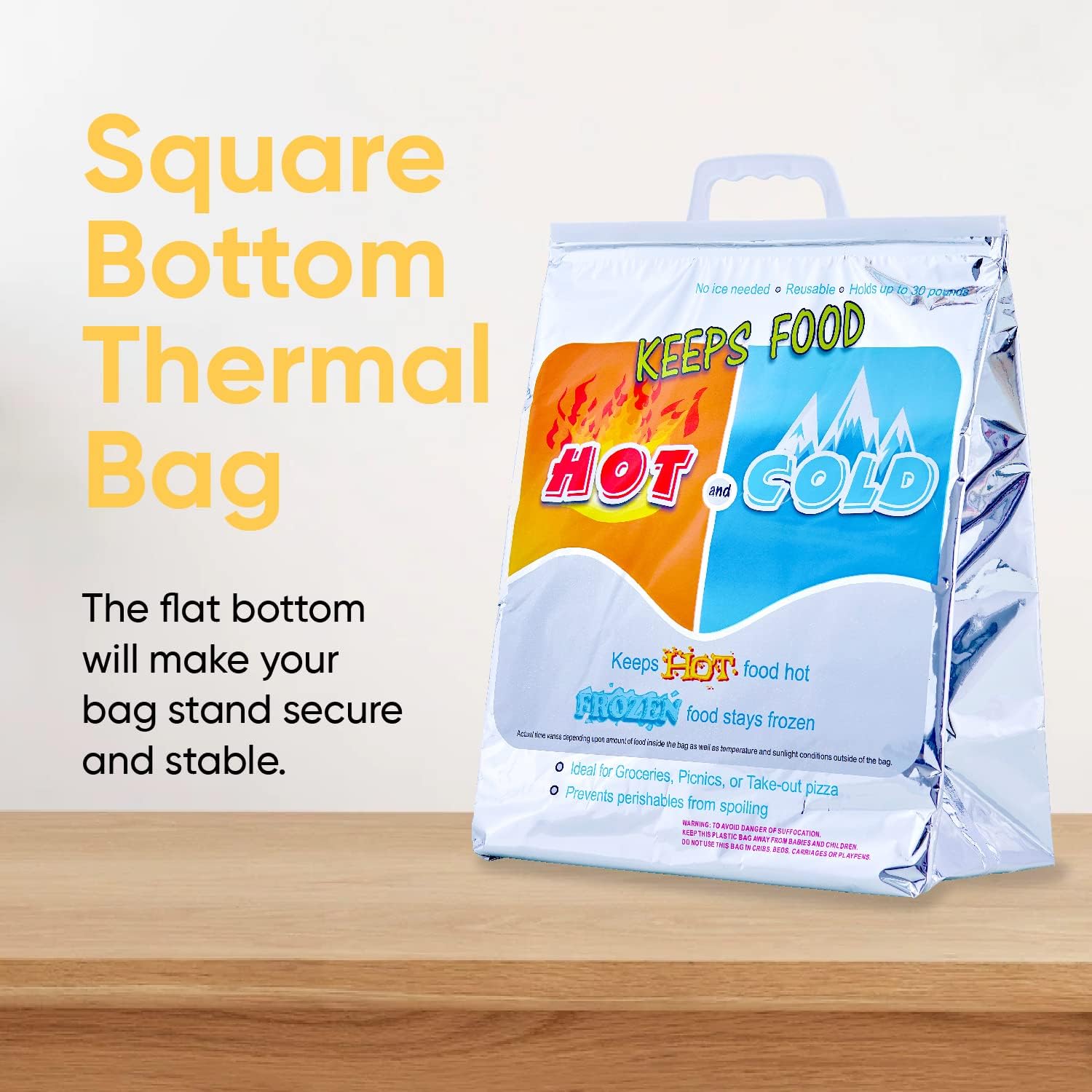 Sac Isotherme Chaud et Froid Grand Format 50×50 cm - حقيبة عازلة كبيرة للأطعمة الساخنة والباردة - Cuisine - صورة 7