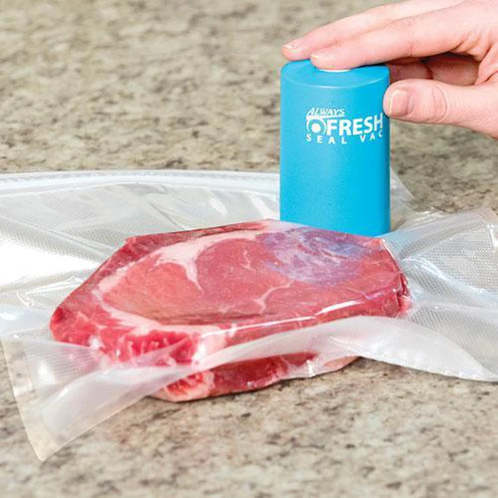 جهاز تفريغ وشفط الهواء من أكياس حفظ الطعام-Always Fresh Machine De Scellage Portable Avec 5 Sacs - Cuisine - صورة 2