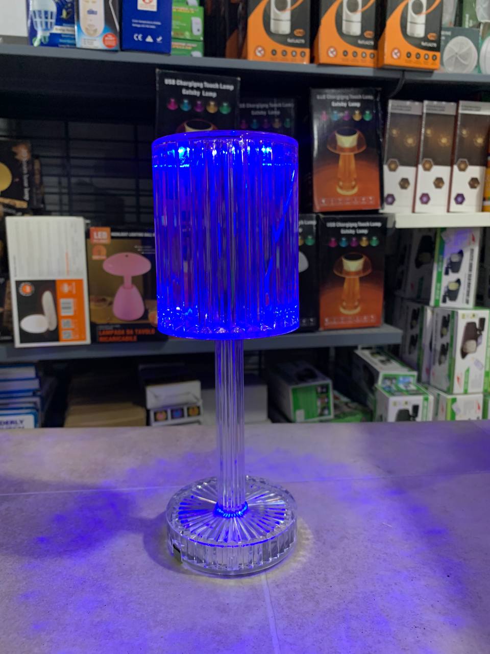 Veilleuse en cristal avec télécommande tactile USB - Décoration - صورة حقيقية 6