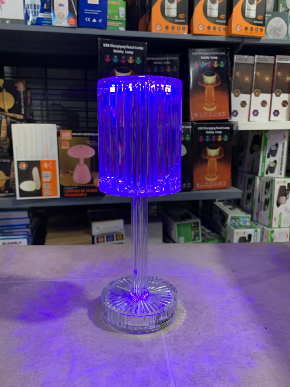 Veilleuse en cristal avec télécommande tactile USB - Décoration - صورة حقيقية 10