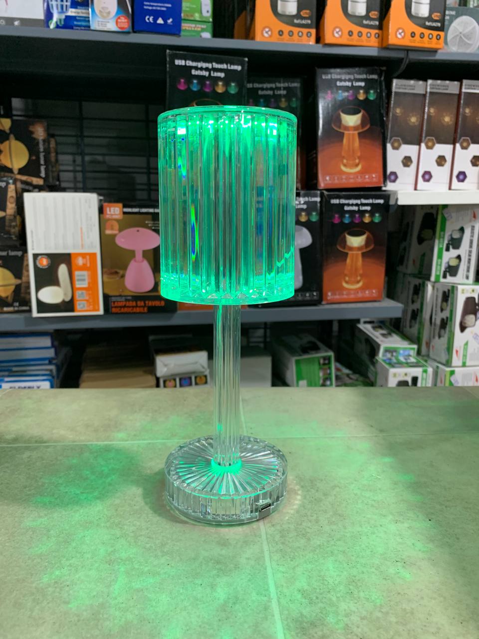Veilleuse en cristal avec télécommande tactile USB - Décoration - صورة حقيقية 11