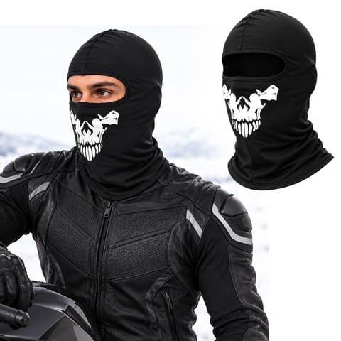 Cagoule d’Hiver Élastique avec Motif Crâne – قناع شتوي لسائقي الدراجات