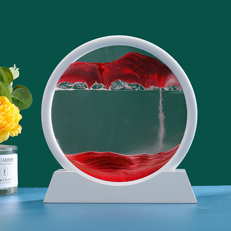 Sablier 3D en Verre rond 12 pouces pour la décoration de la maison - Décoration - صورة 17