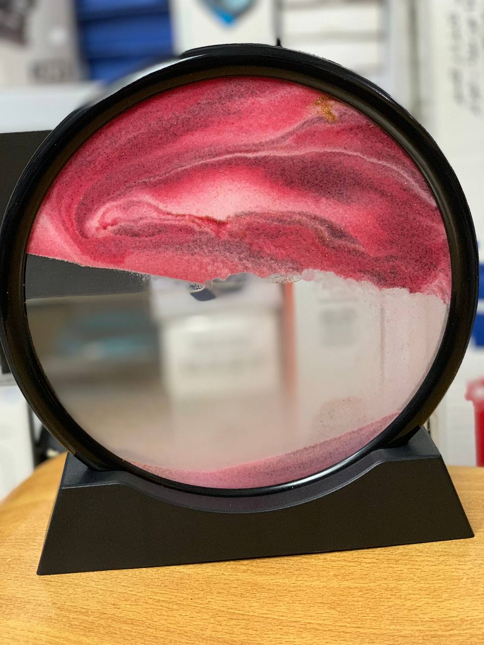 Sablier 3D en Verre rond 12 pouces pour la décoration de la maison - Décoration - صورة 19