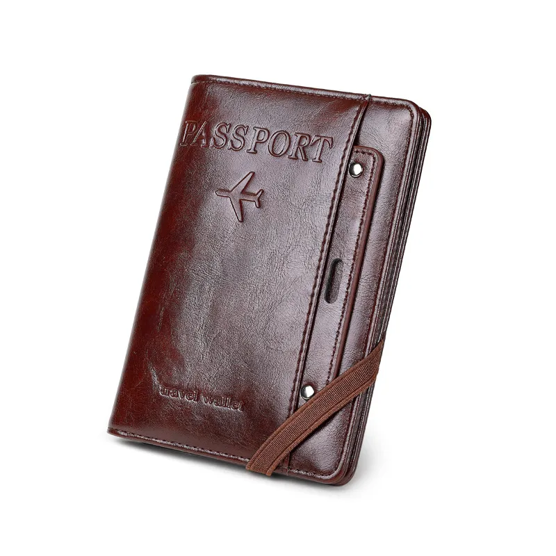 Porte-Passeport de Voyage en Cuir PU avec Protection RFID - محفظة جواز سفر جلدية متعددة الجيوب - Accessoires - صورة 8