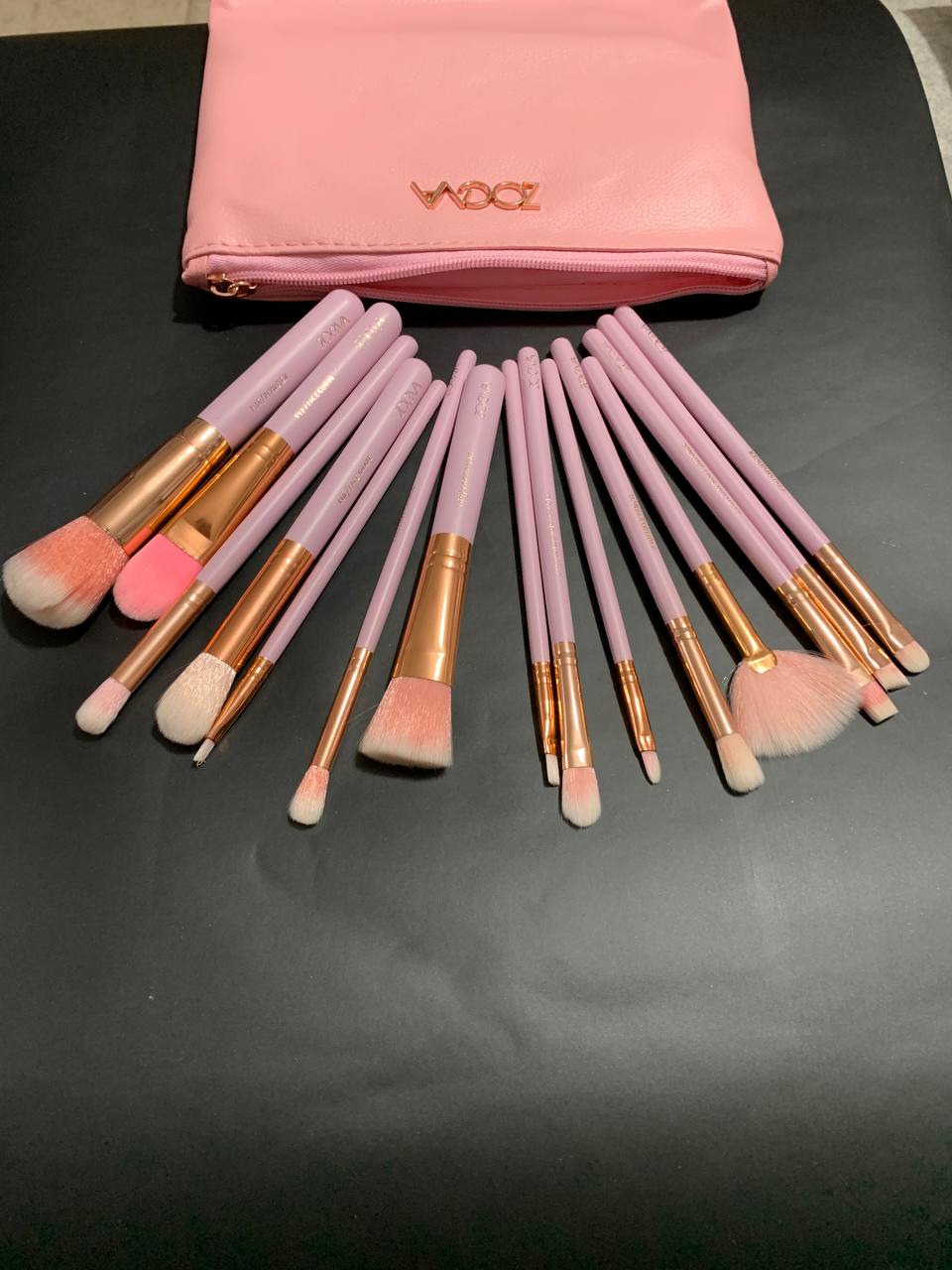 Lot de 15 Pinceaux zoeva professionnels avec trousse - Soins et Beauté - صورة 11