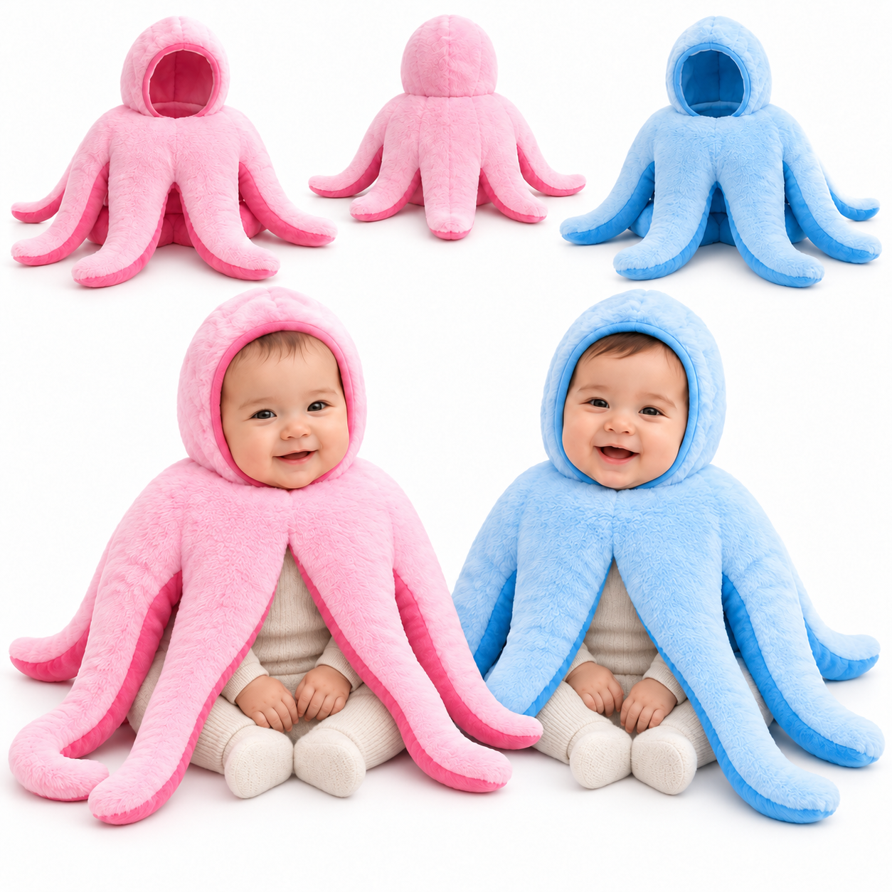 Costume Bébé Pieuvre Doux et Confortable – زيّ أطفال على شكل أخطبوط ناعم ومريح - Maternité - صورة 11