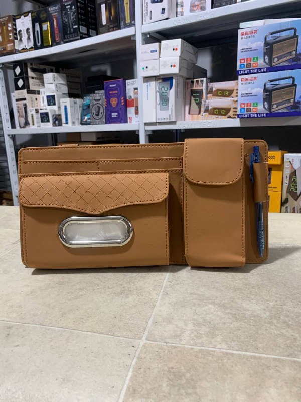Sac de rangement universel pour pare-soleil de voiture avec étui à lunettes, porte - Accessoires Auto/Moto - صورة حقيقية 7