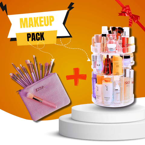 Pack Spécial Organisateur de maquillage + Trousse de 15 Pinceaux zoeva professionnels 