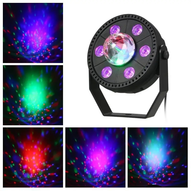 Projecteur jeux de lumiere RGB Laser rotatif  6en1 effets Stroboscope