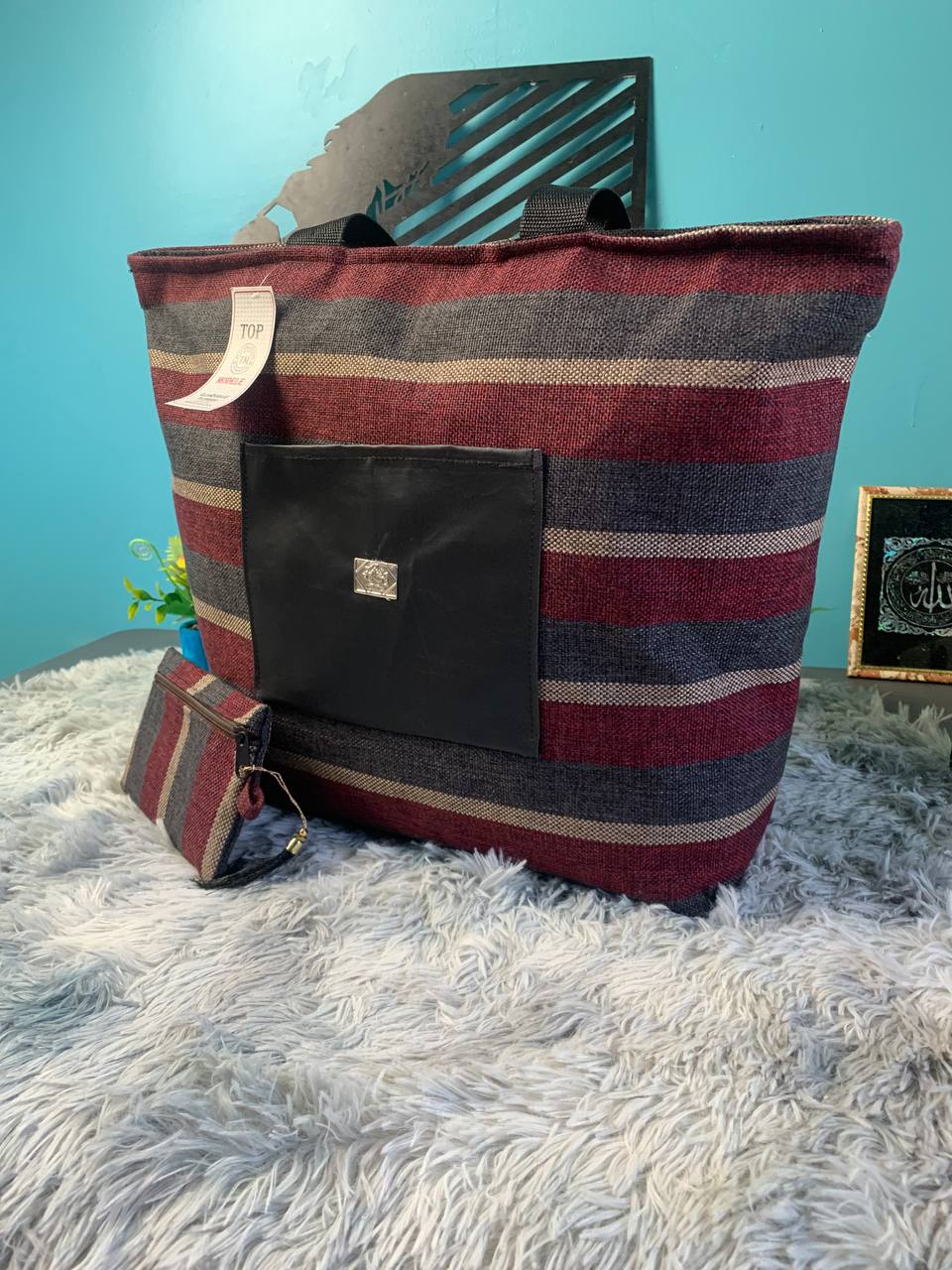 Sac à main burberry Grande capacité avec un portefeuille pour femme - Sac à dos et Mode - صورة 14