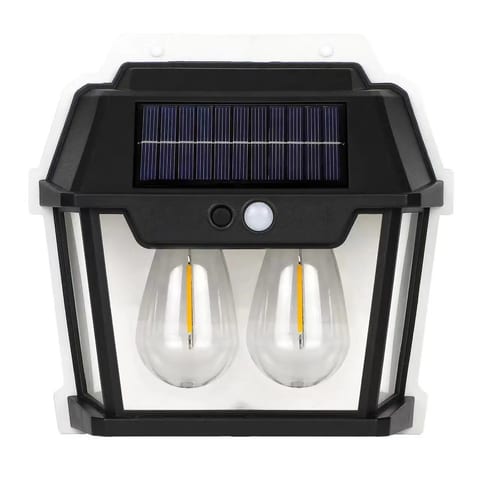 Applique murale solaire étanche pour petite maison, fil Rett à induction, lumière chaude, cour, villa, jardin, extérieur