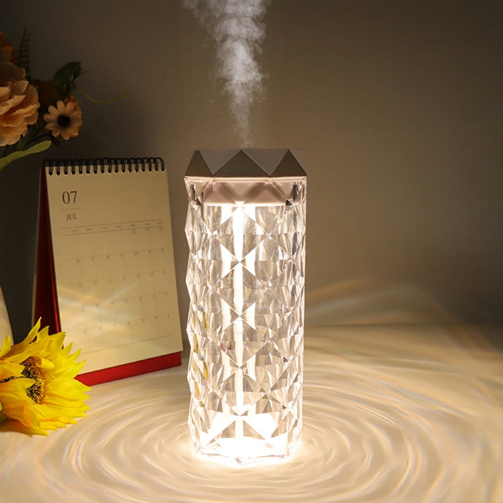 Lampe en cristal avec humidificateur d’air, diffuseur d’arôme, USB 900ml - Décoration - صورة 11