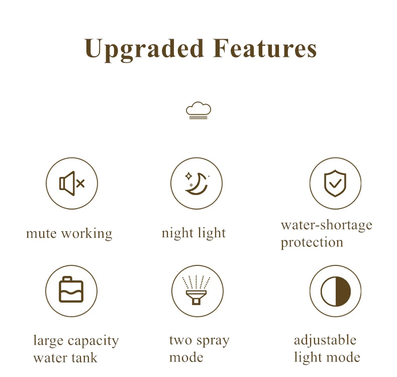 Lampe en cristal avec humidificateur d’air, diffuseur d’arôme, USB 900ml - Décoration - صورة 8