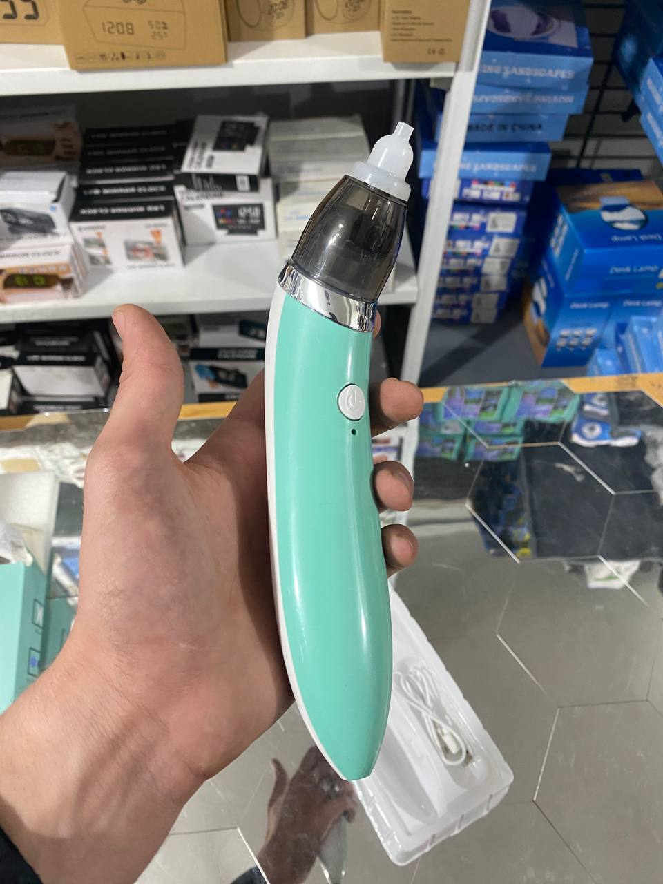 Mouche Nez, Aspirateur nasal électrique pour bébé 2 Tailles D'embouts - شفاطة الأنف الكهربائية للطفل - Maternité - صورة حقيقية 8
