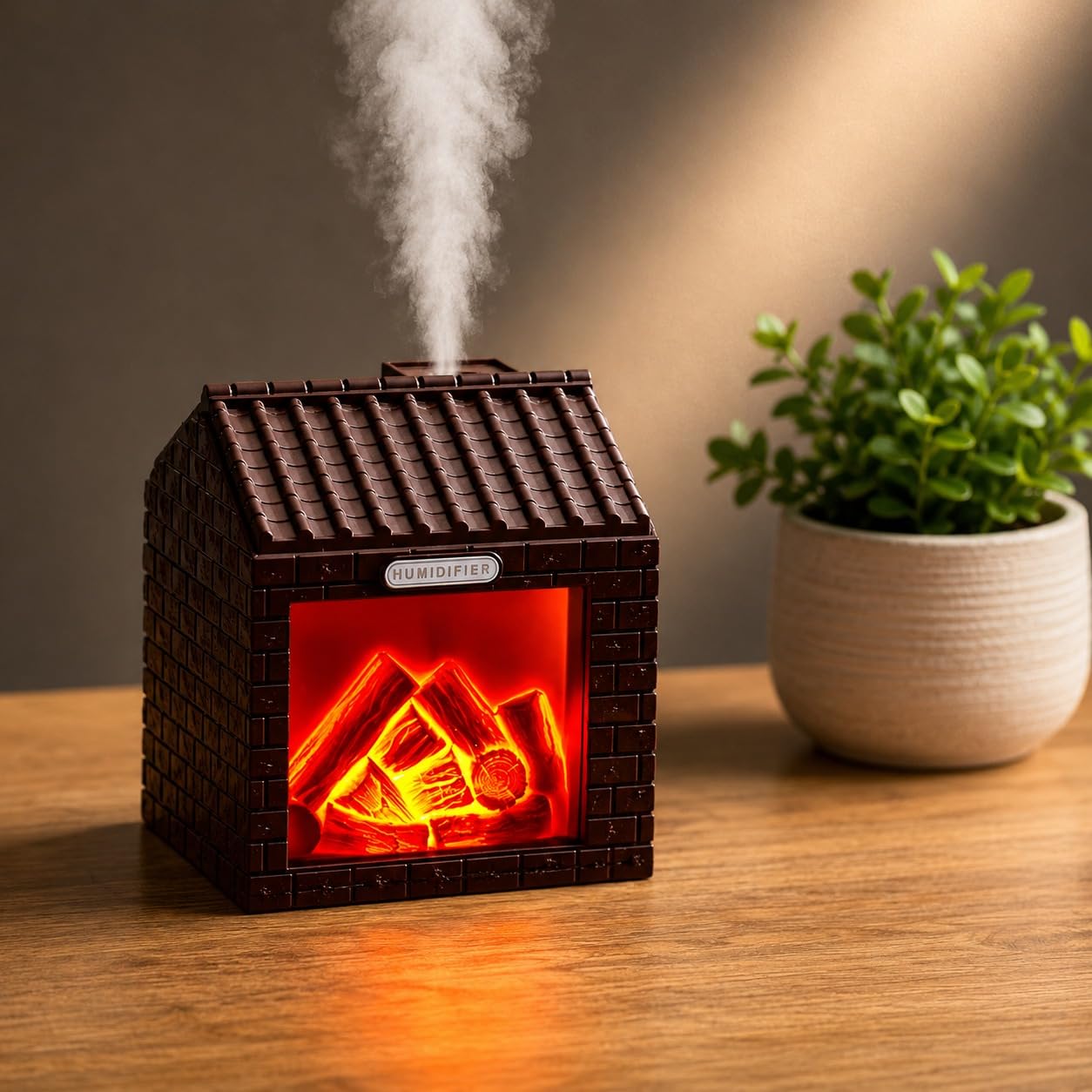 Mini Humidificateur d'Air Effet Flamme de Cheminée - مرطب ومطري جو مكتبي صغير بتأثير لهب النار - Décoration - صورة 8