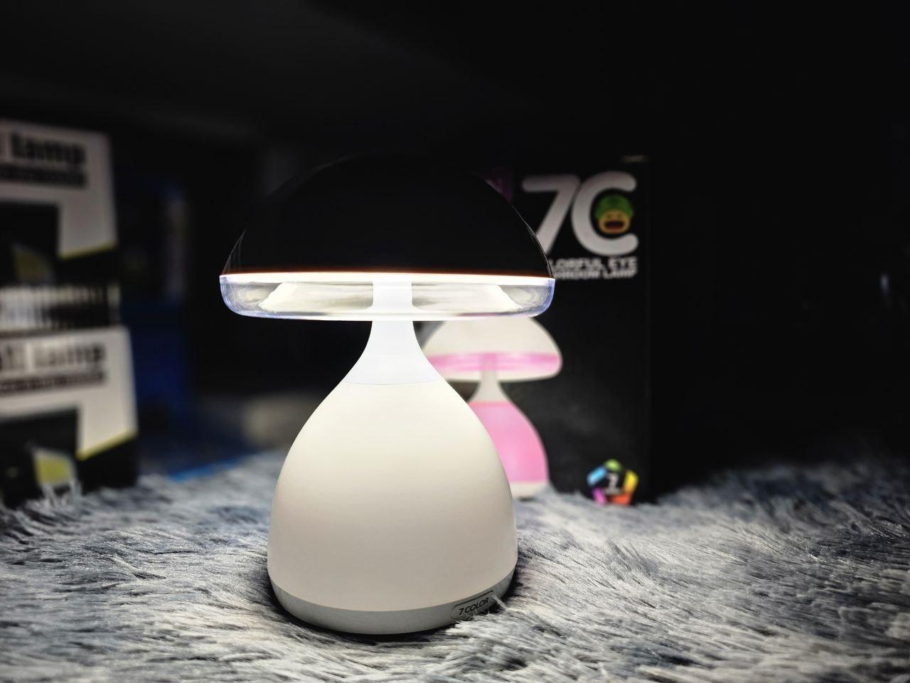 Lampe de chevet LED à capteur tactile Champignon à intensité variable RGB - Décoration - صورة 7
