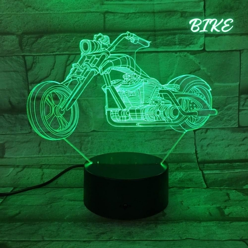 Lampe Veilleuse de bureau 3D 7 lumières changeantes de couleurs En Acrylique - Décoration - صورة 11