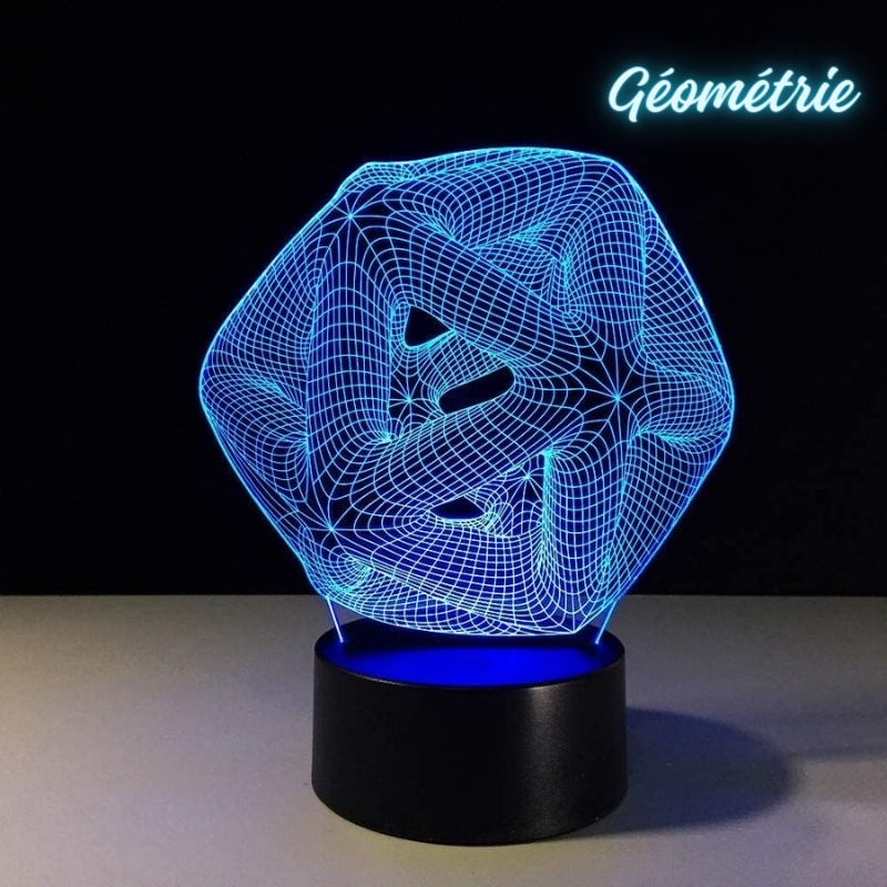 Lampe Veilleuse de bureau 3D 7 lumières changeantes de couleurs En Acrylique - Décoration - صورة 13