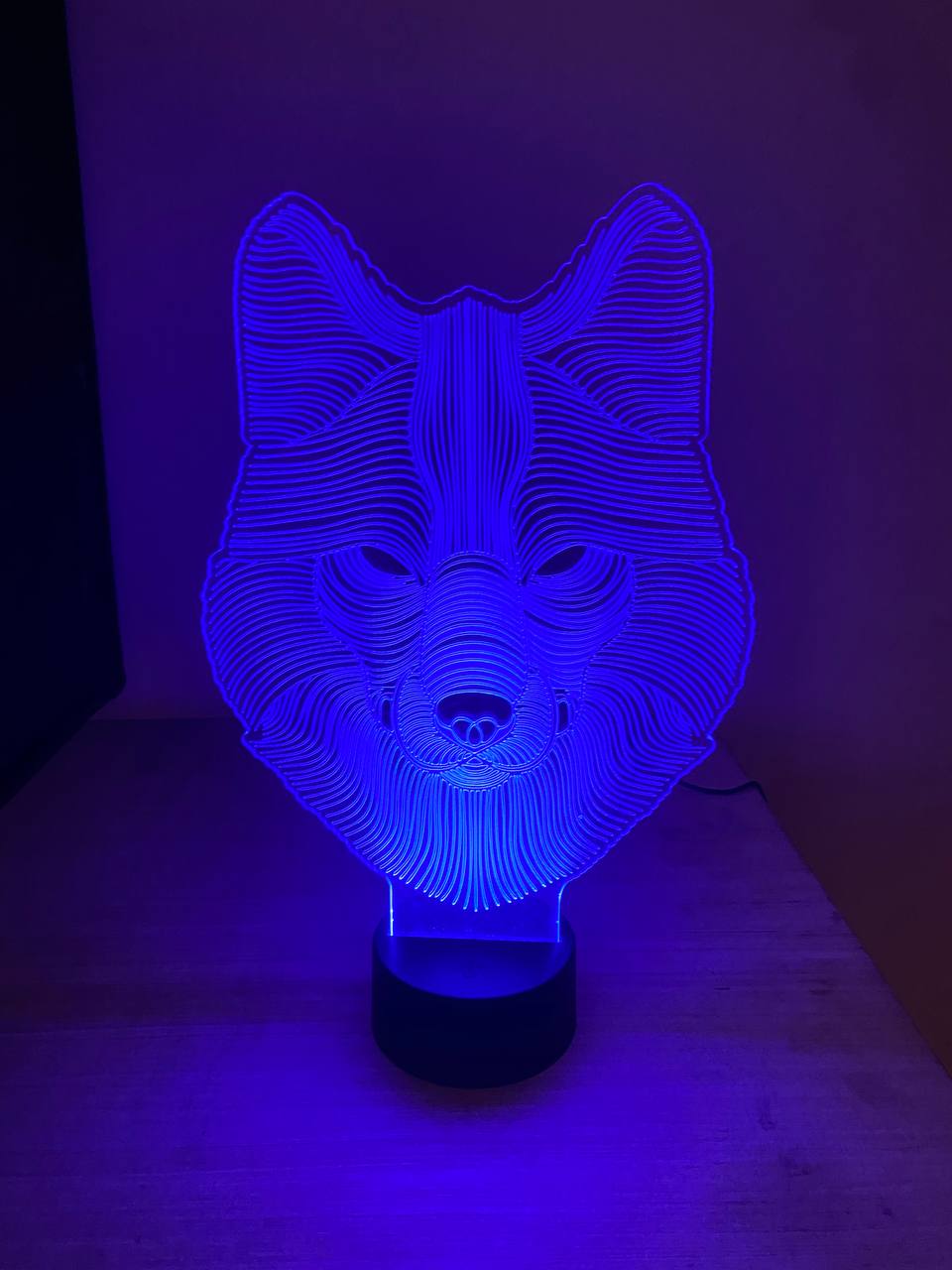 Lampe Veilleuse de bureau 3D 7 lumières changeantes de couleurs En Acrylique - Décoration - صورة 14