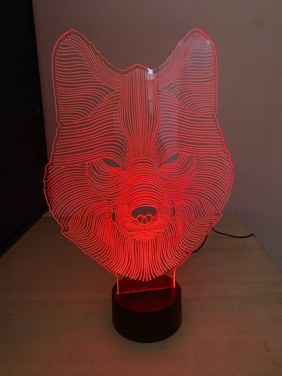 Lampe Veilleuse de bureau 3D 7 lumières changeantes de couleurs En Acrylique - Décoration - صورة 15
