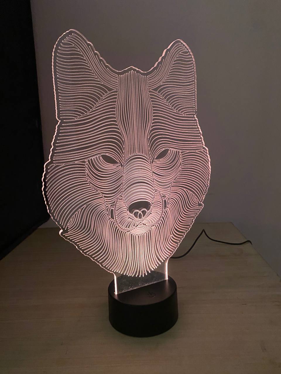 Lampe Veilleuse de bureau 3D 7 lumières changeantes de couleurs En Acrylique - Décoration - صورة 16