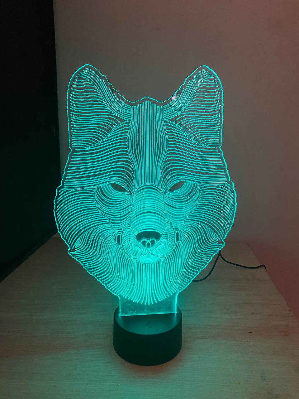 Lampe Veilleuse de bureau 3D 7 lumières changeantes de couleurs En Acrylique - Décoration - صورة 17