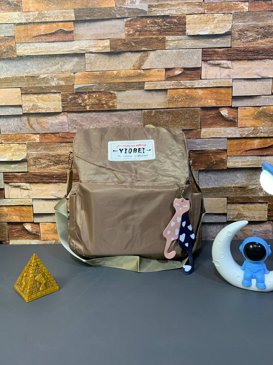 Sac à dos oxford Antivol étanche Pour Femme – Biege - Sac à dos et Mode - صورة حقيقية 3