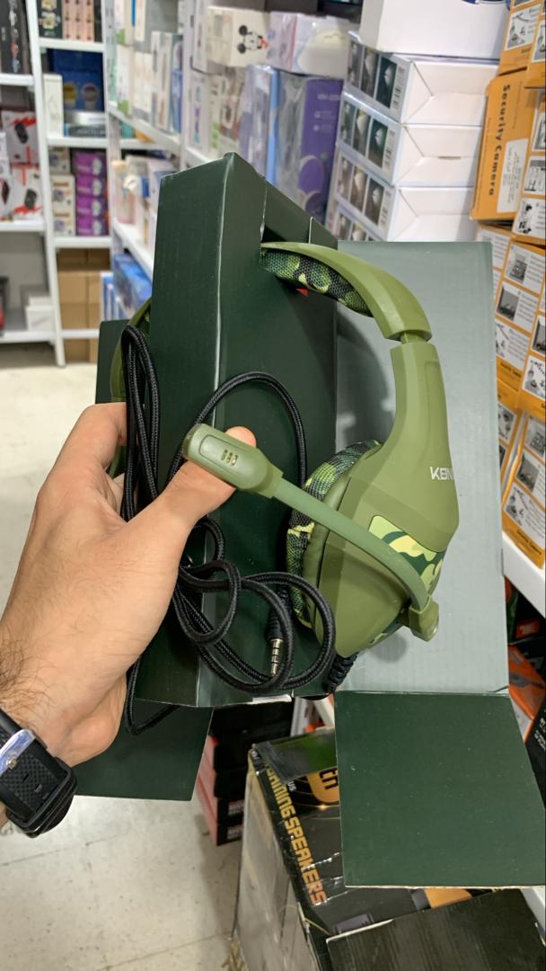 Konix Mythics Casque gaming filaire PS-400 pour console Haut-parleurs 40 mm - Microphone - Motif camouflage vert kaki - Électronique - صورة حقيقية 7
