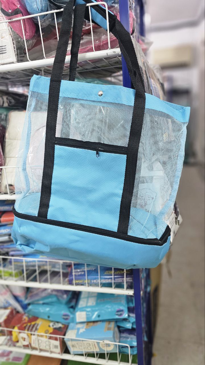 Sac de pique-nique en maille, compartiment Isotherme avec fermeture éclair - Sac à dos et Mode - صورة حقيقية 6