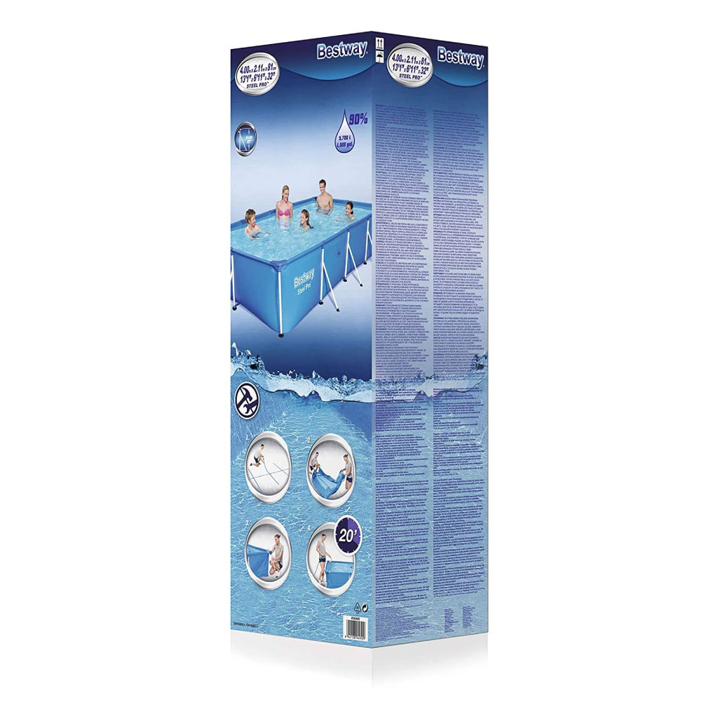 Steel Pro™ Piscine Rectangulaire 400 x 211 x 81cm Bestway - Divers - صورة 7