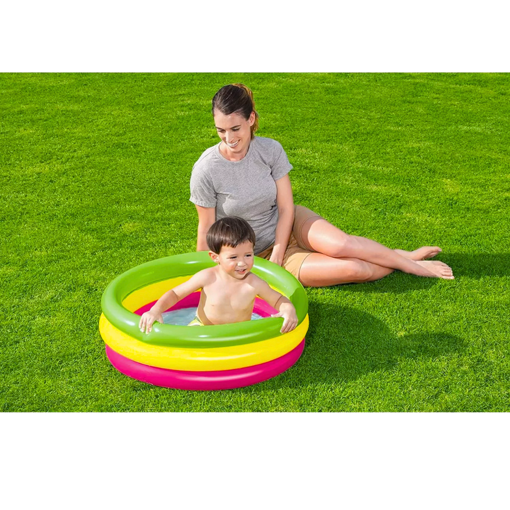 Piscine gonflable arc-en-ciel 70 cm x 24 cm Bestway #51128 - Divers - صورة حقيقية 10