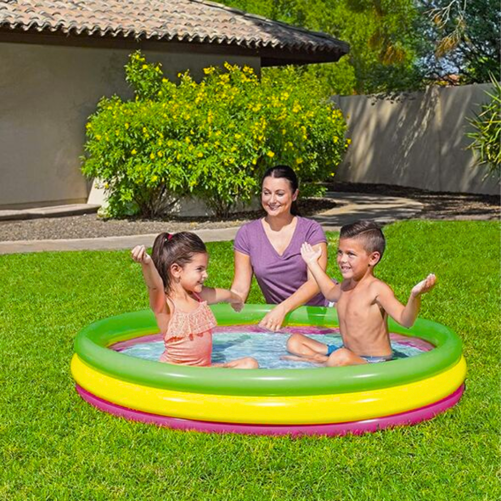 Piscine Gonflable Arc-en-Ciel 152 cm x 30 cm Bestway #51103 - Divers - صورة حقيقية 9