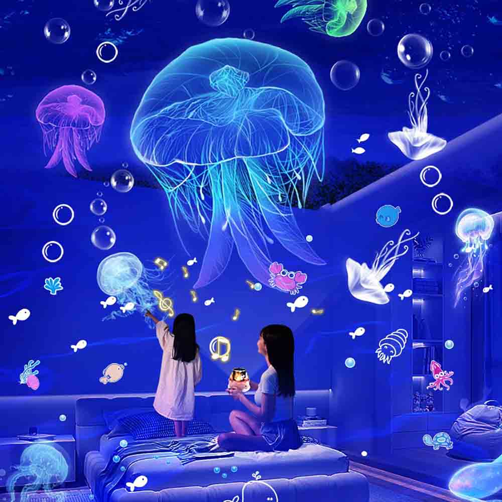 Projecteur Ciel Étoilé LED 360° avec 21 Films et Musique - مصباح إسقاط النجوم للأطفال مع 21 مشهدًا وموسيقى