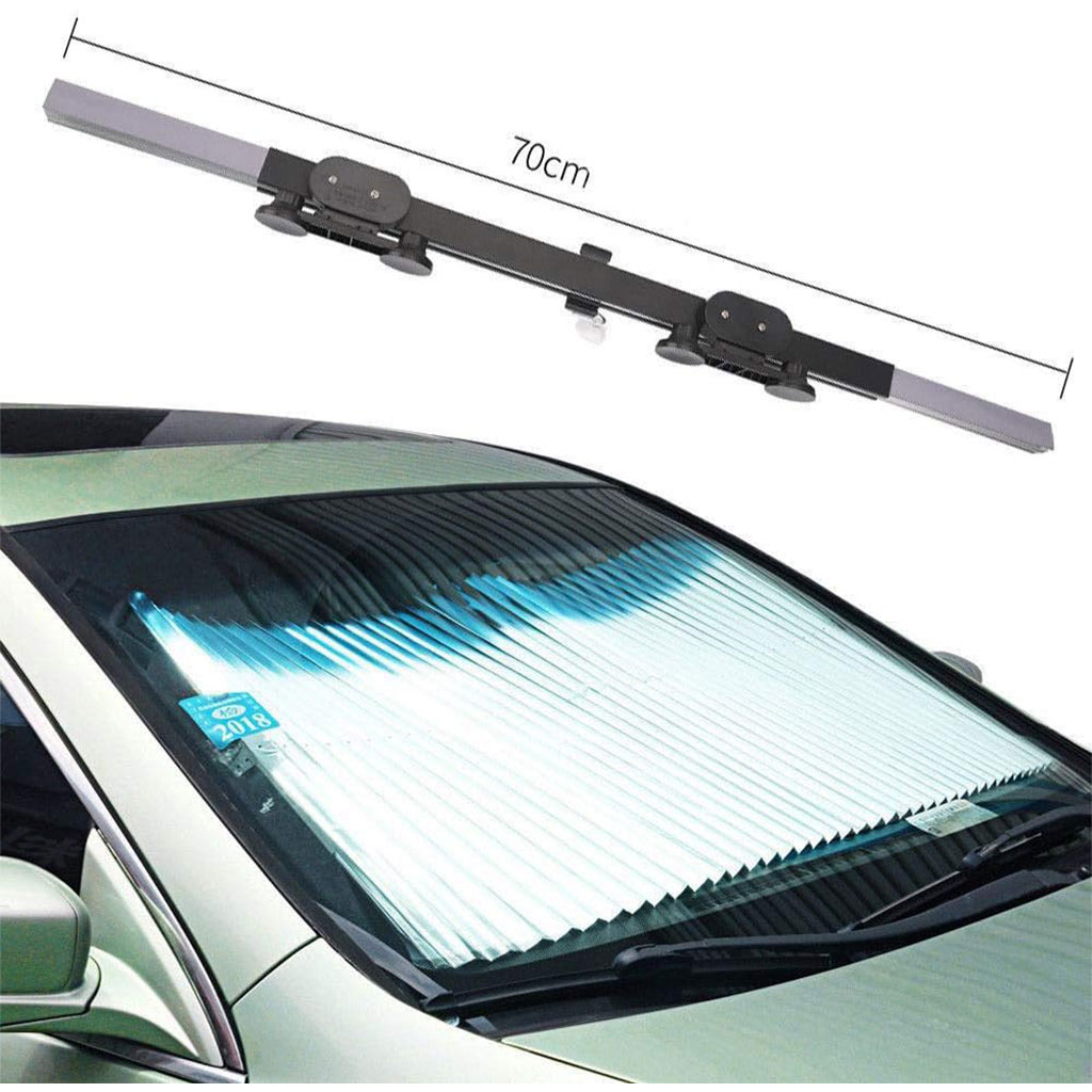 Pare-soleil pour Pare-Brise et Toit de Voitures Rétractable, facile à installer Universel - Accessoires Auto/Moto - صورة 7