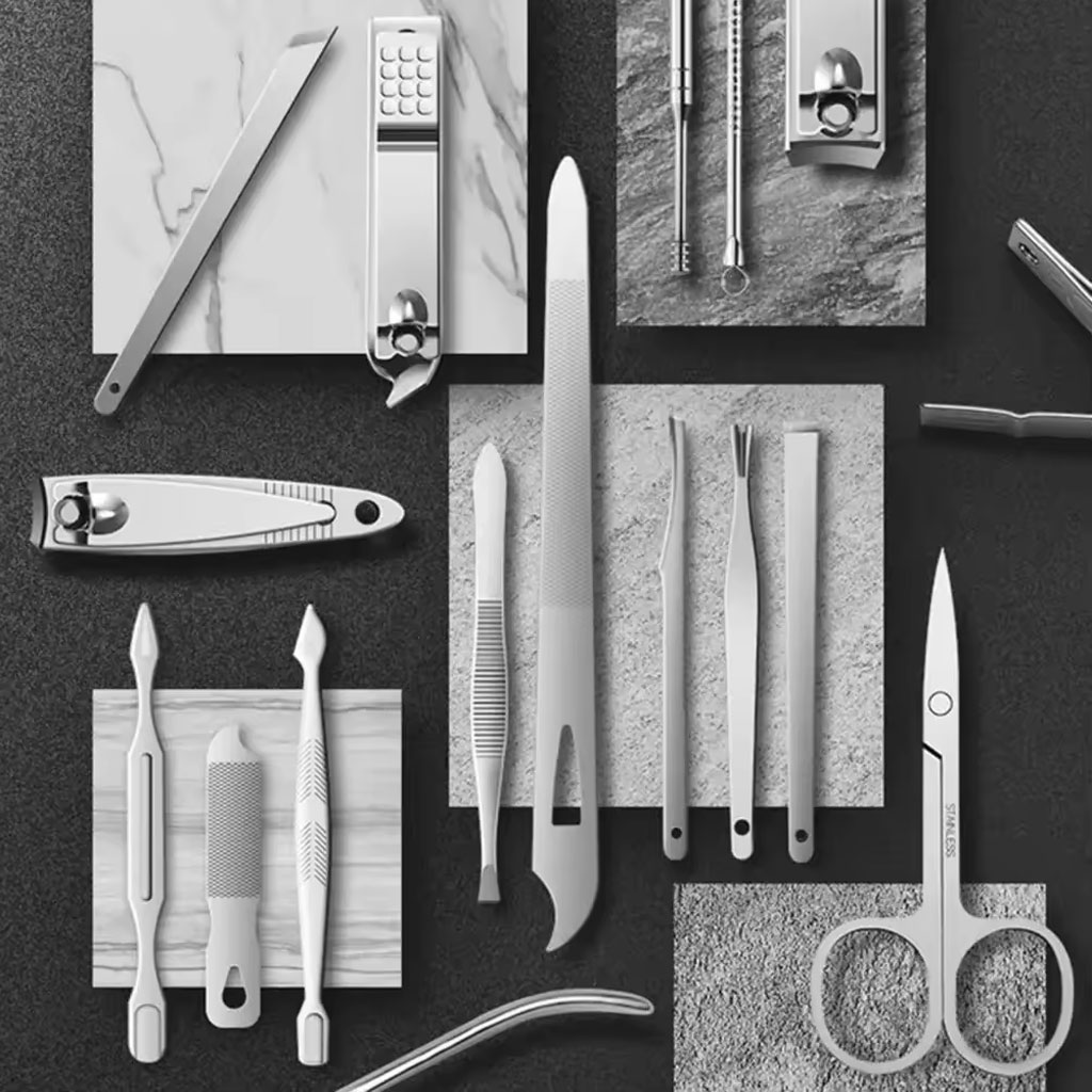 Ensemble de pédicure coupe-ongles 16 pièces avec ciseaux pince à épiler outils de manucure professionnels - Divers - صورة 6