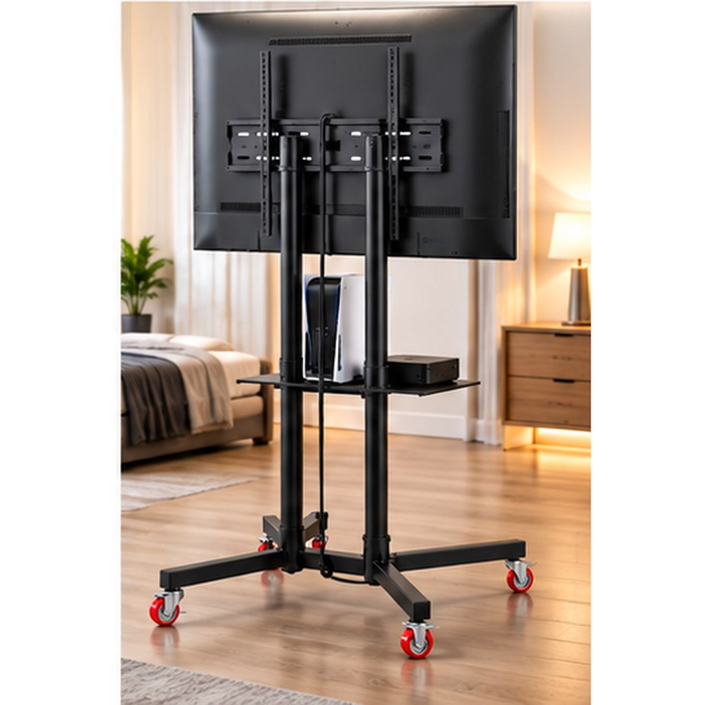Support TV Mobile Sur Roulettes avec Étagère GM - حامل تلفاز متحرك بعجلات ورف وسائط - Divers - صورة 7