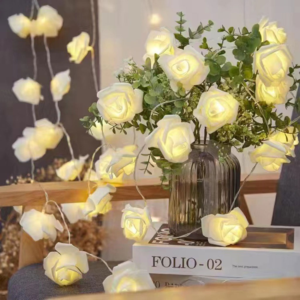 Guirlande Fleurs à 10 Pcs - 2m - Branchement direct avec secteur décoration idéale pour chambre - Décoration - صورة 4