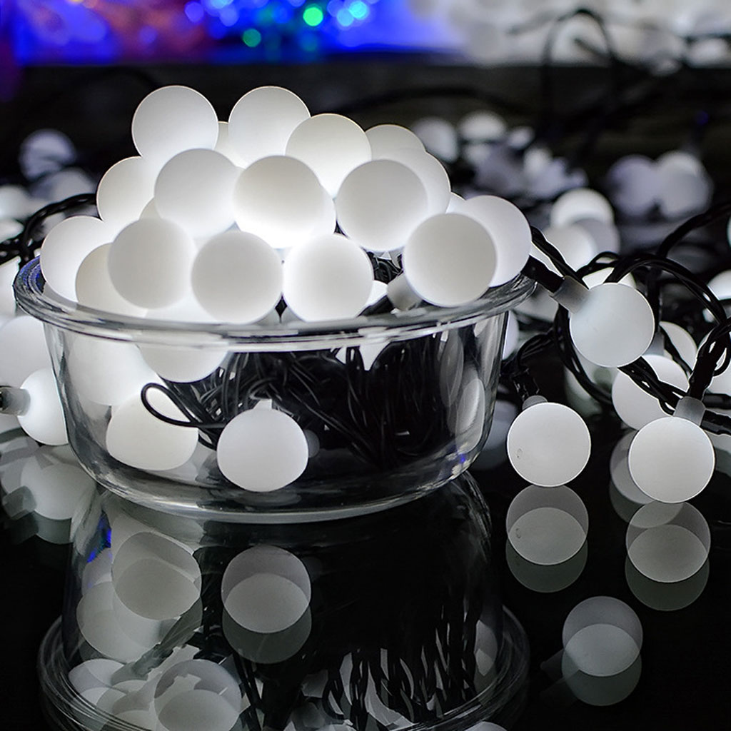 Guirlande lumineuse à 40 LED - 9 m - Branchement direct avec secteur étanche décoration idéale pour chambre (Rond) - Décoration - صورة 8