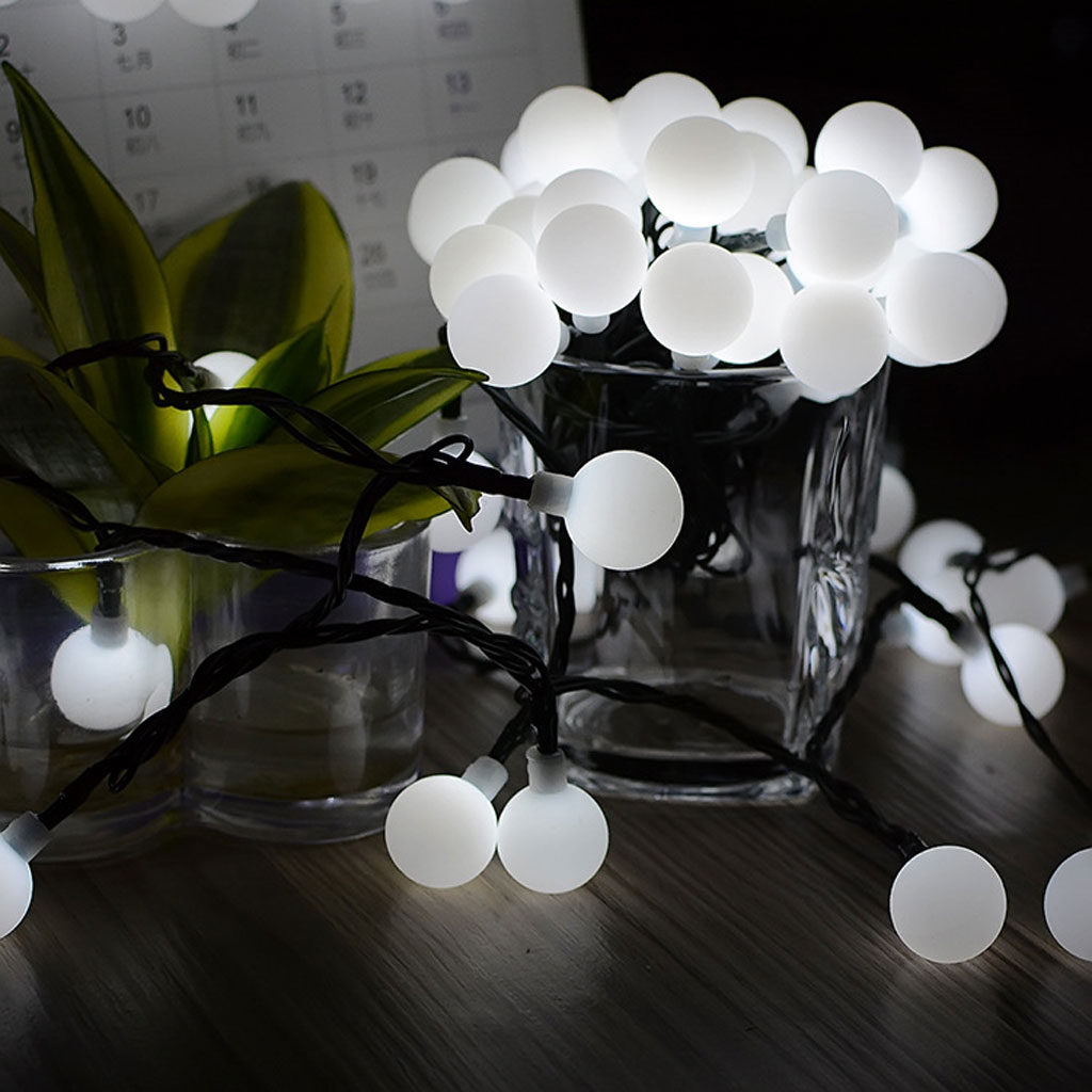 Guirlande lumineuse à 40 LED - 9 m - Branchement direct avec secteur étanche décoration idéale pour chambre (Rond) - Décoration - صورة 10