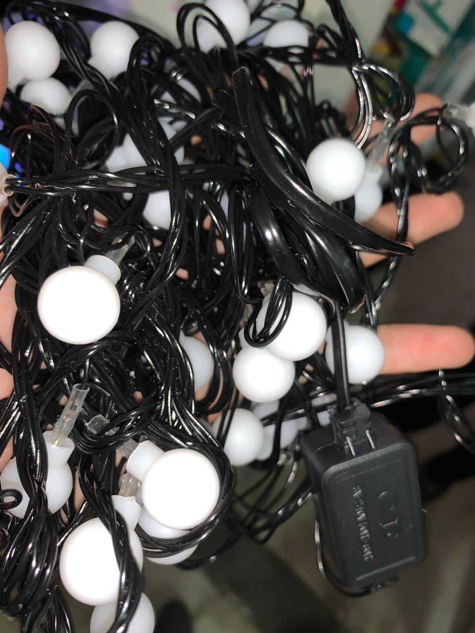 Guirlande lumineuse à 40 LED - 9 m - Branchement direct avec secteur étanche décoration idéale pour chambre (Rond) - Décoration - صورة حقيقية 11