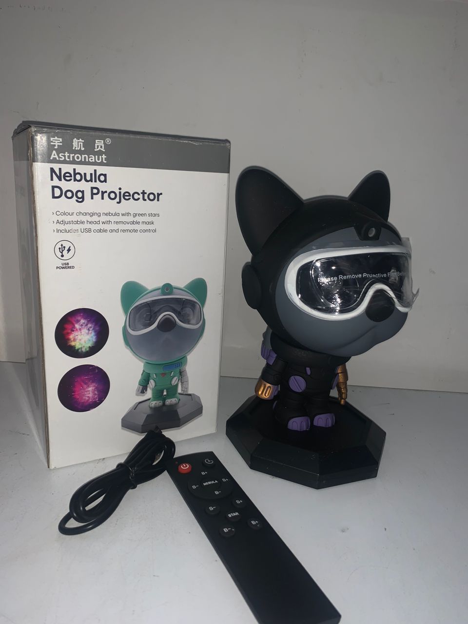 Bulldog Astronaute Projecteur Lampe Nébuleuses Espace Lumières - Électronique - صورة حقيقية 6