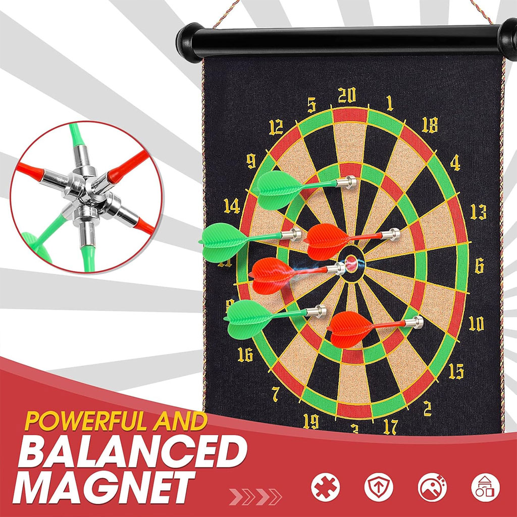 Jeu de fléchettes magnétique 6 Fléchettes double face - Jouet & Gaming - صورة 2