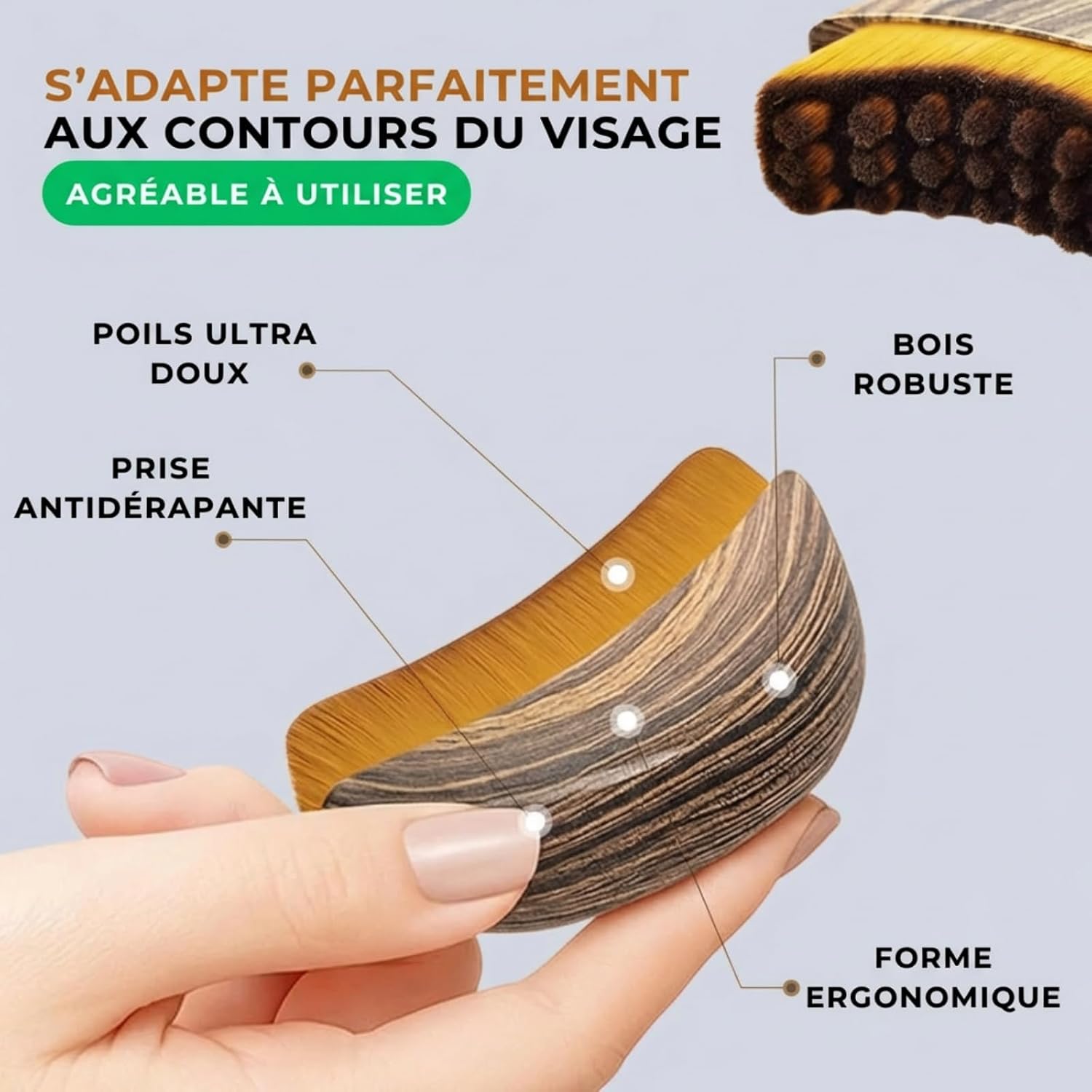 Brosse de Massage Lymphatique pour Visage et Mâchoire - فرشاة مساج للوجه وتحديد الفك