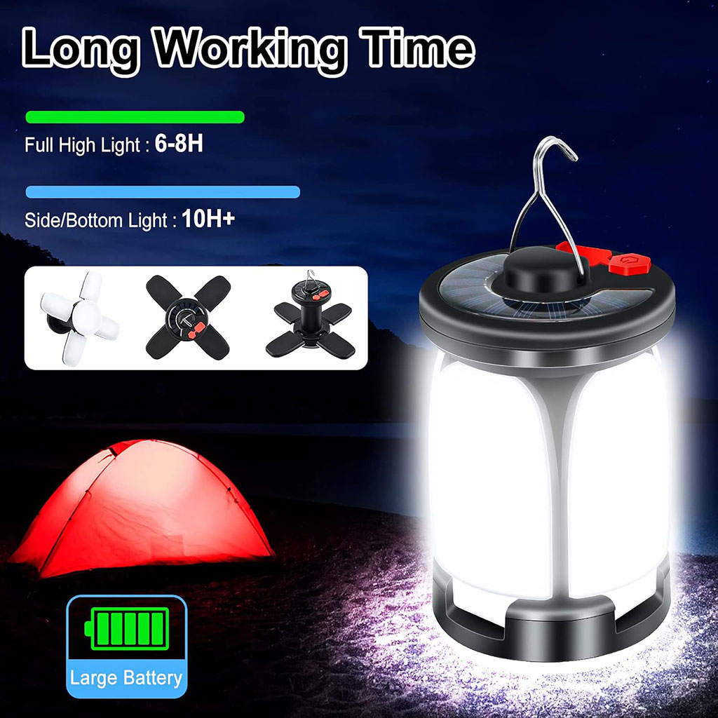 Lanterne de camping Rechargeable avec 6 modes d’éclairage, 60 LED - Camping et Randonnée - صورة 7